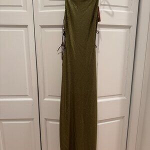 Cult Gaia Chantal Gown in Advieh (Olive Green) - Tags On, Never Been Worn